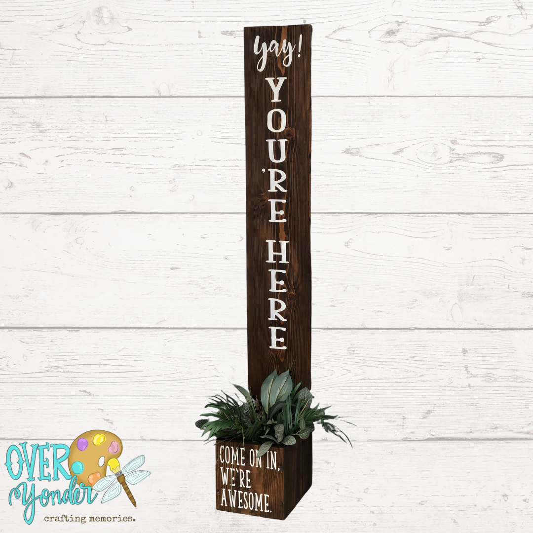 "Yay, You're Here" Porch Planter
